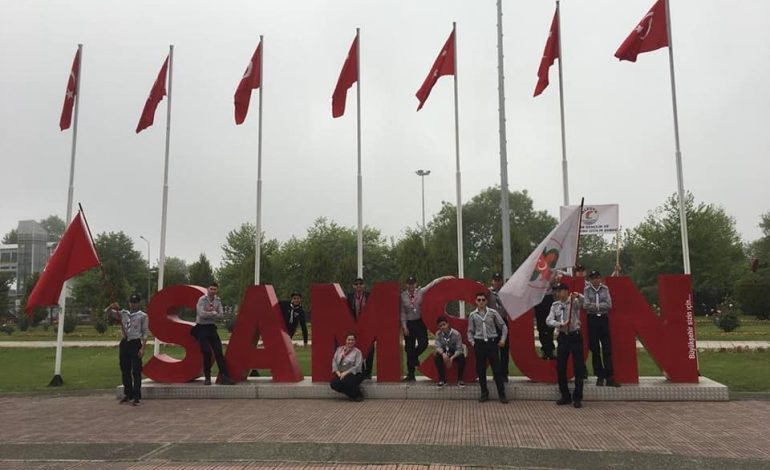 İzcilerimiz 19 Mayıs 100.Yıl Milli Bilinç Kampı için Samsun’da