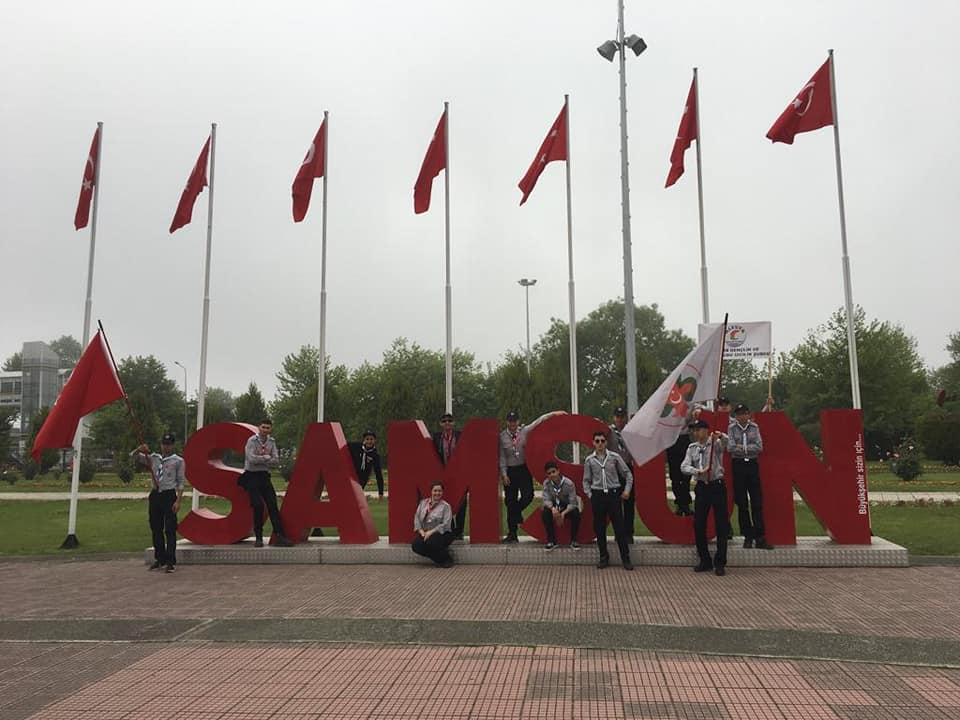 İzcilerimiz 19 Mayıs 100.Yıl Milli Bilinç Kampı için Samsun’da